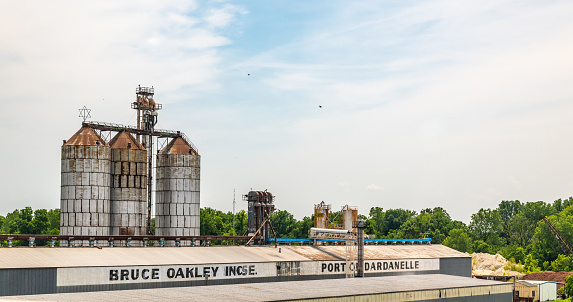 A grain co-op feed mill facility in Indiana, USA.