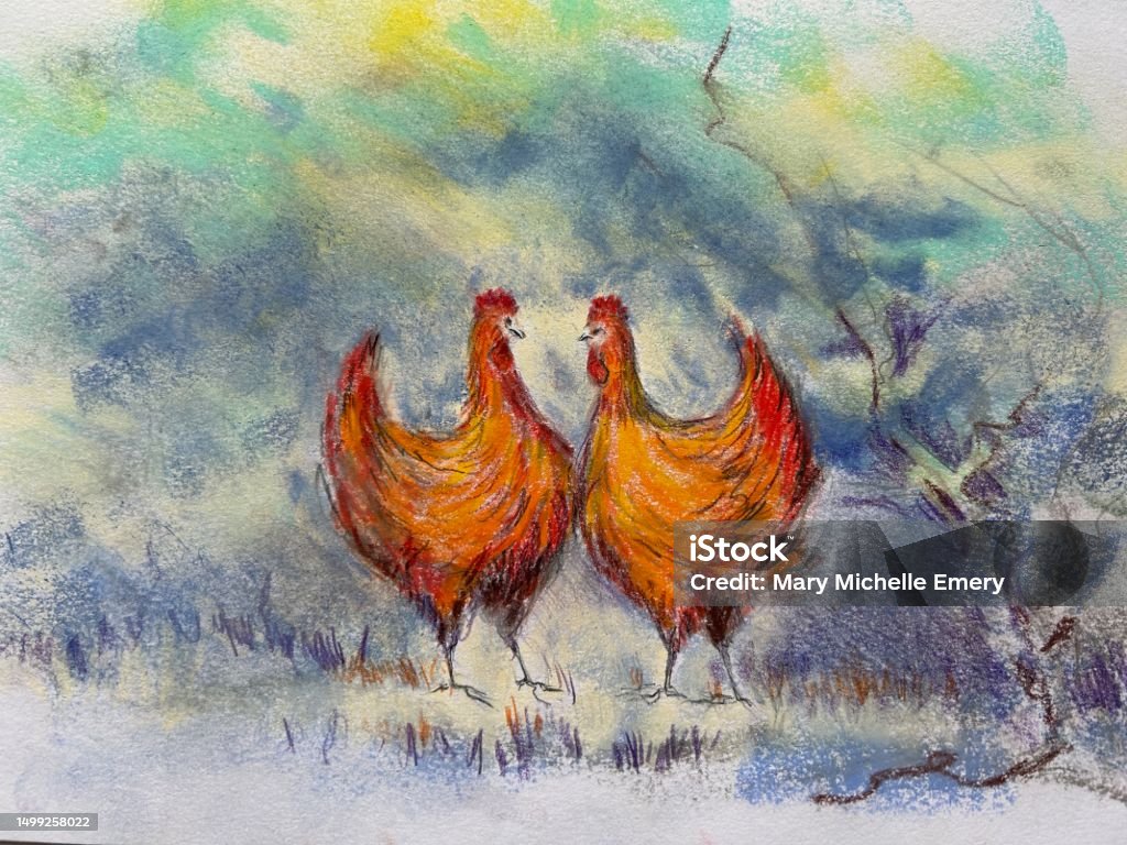 Hens Stock Illustration - Download Image Now - Agriculture, Animal, Art ...