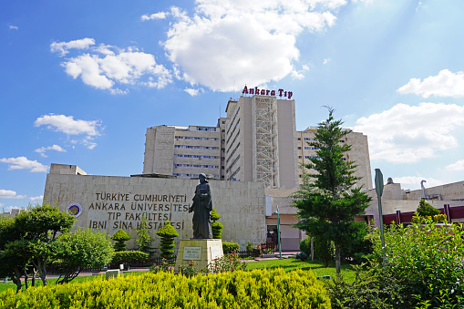 Ankara Turkey - 15.06.2023 ankara university ibn-i sina hospital building