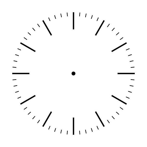ilustrações, clipart, desenhos animados e ícones de mostrador do relógio. mostrador de relógio mecânico vazio sem setas e números. vetor - timepeace