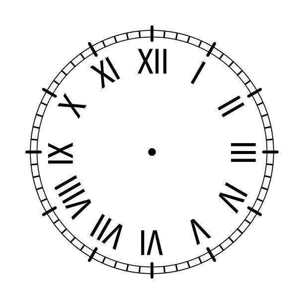 ilustrações, clipart, desenhos animados e ícones de mostrador do relógio. mostrador de relógio mecânico vazio com setas - marcas de minutos e horas. vetor - timepeace