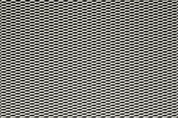 istock Metal beige grid with geometric pattern, background. Steel abstract metallic modern background 1499268190