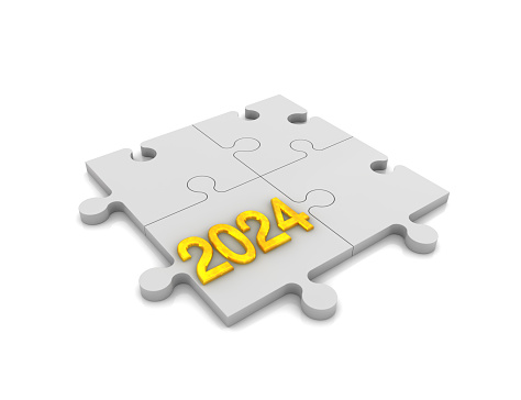 Jigsaw Puzzle with 2024