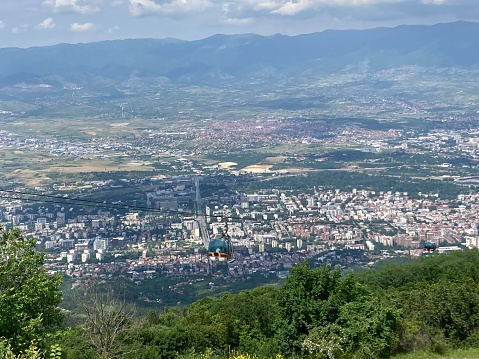 Macedonia- Skopje - Panorama from Mount Vodno and cable car