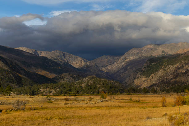 Approaching storm in the mountains of Rocky Mountain National Park Colorado