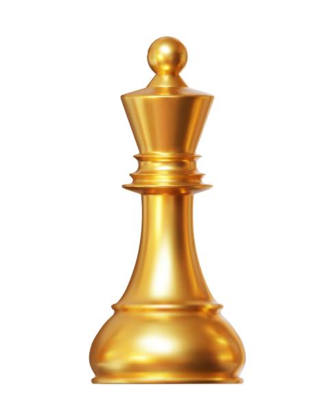 istock 3d gold chess piece king or queen on isolated background. Chess Strategy for Business Leadership and Team Success Concepts. Vector illustration. 1499277190