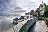 Cloudy weather in Mont Saint Michel