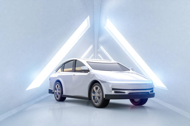 istock Ev car or electric vehicle in garage 1499310526