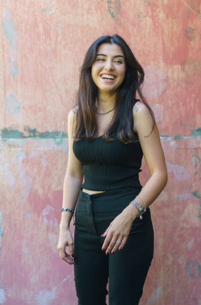 istock Confident young woman in casual clothings posing for camera 1499332700