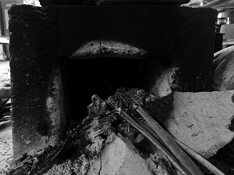 Traditional Javanese wood-fired fire furnace