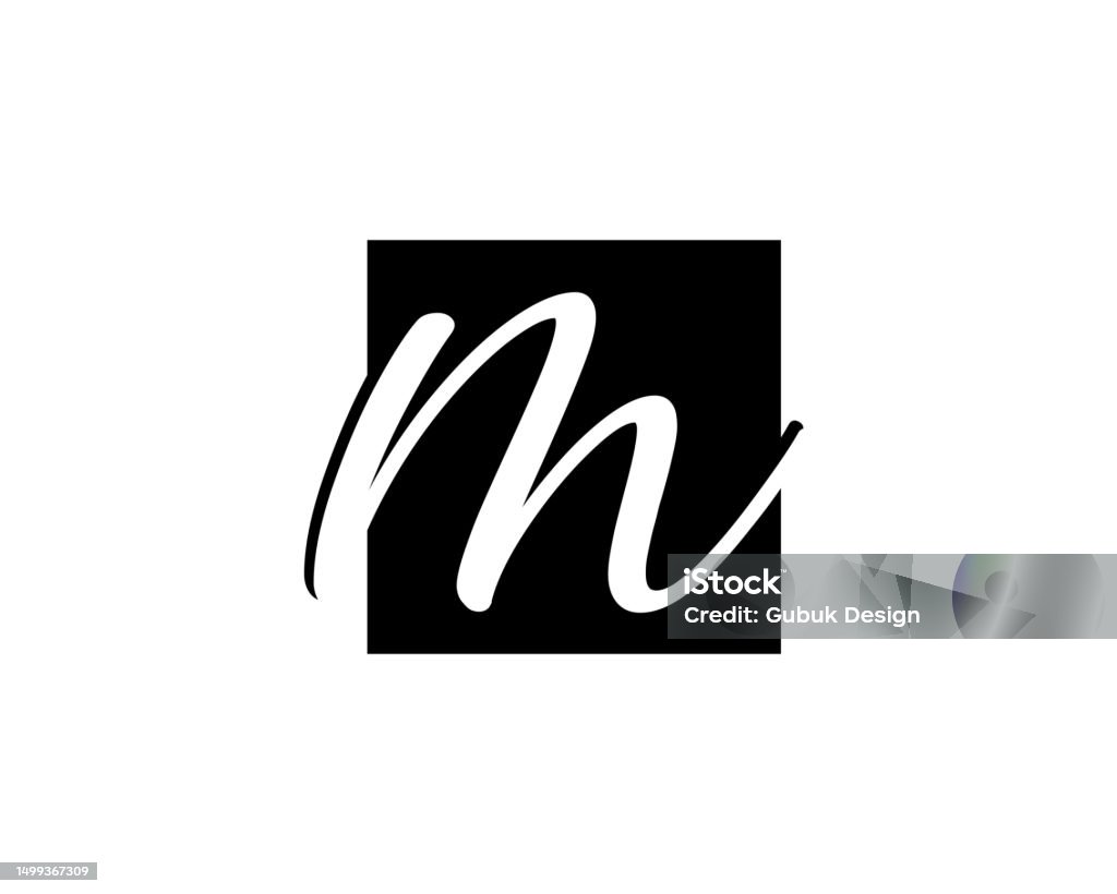 M Rectangular Logo M And Rectangle Combination Logo Vector Design Stock Illustration ...