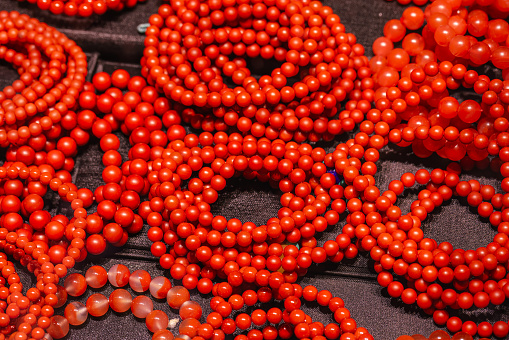 red bead necklace