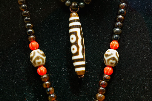 semi-precious stone necklace, rosary