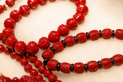 red bead necklace