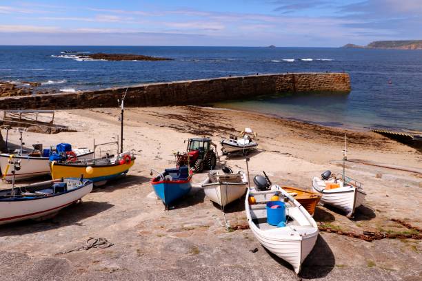 istock Boats on Sennen Cove Foreshore 1499368964