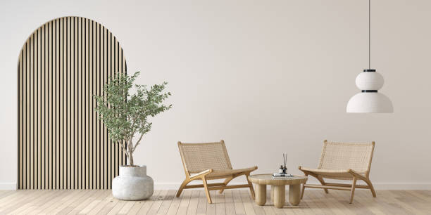 istock Japandi style conceptual interior room 3d illustration 1499375448