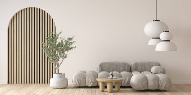 istock Japandi style conceptual interior room 3d illustration 1499375527
