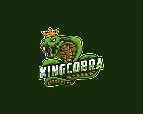 King cobra with crown logo esport