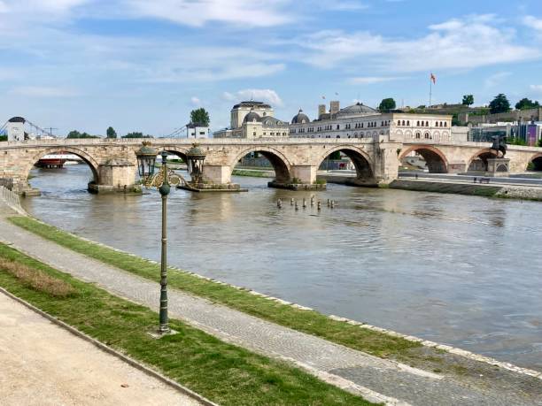 istock Macedonia - Skopje - Old stone Bridge 1499383015