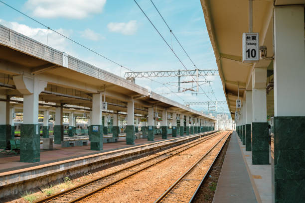 Taitung, Taiwan - March 15, 2023 : Taitung Railway Station platform