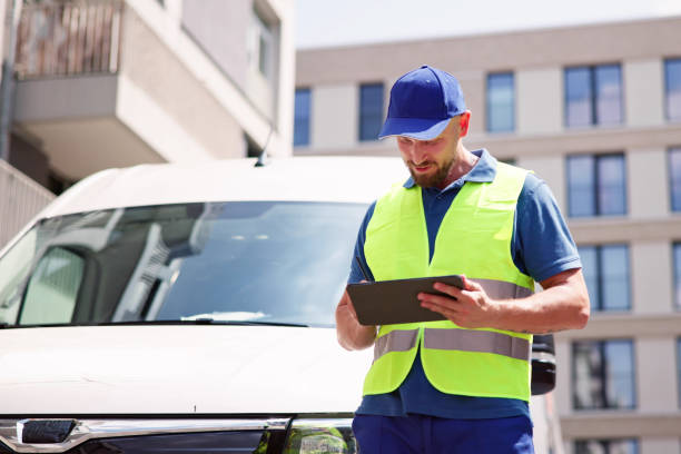 istock Delivery Man Near Truck Or Van 1499392839