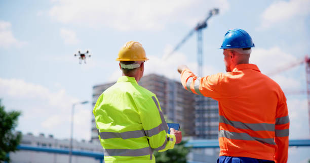 istock Construction Site Building Drone Remote Monitoring 1499392872