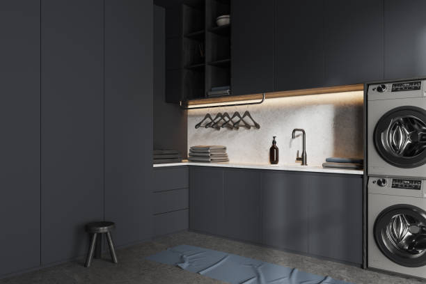istock White and gray laundry room corner 1499405369