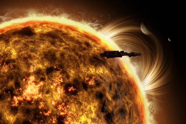 istock View of the Sun from space, 3D rendering 1499406812