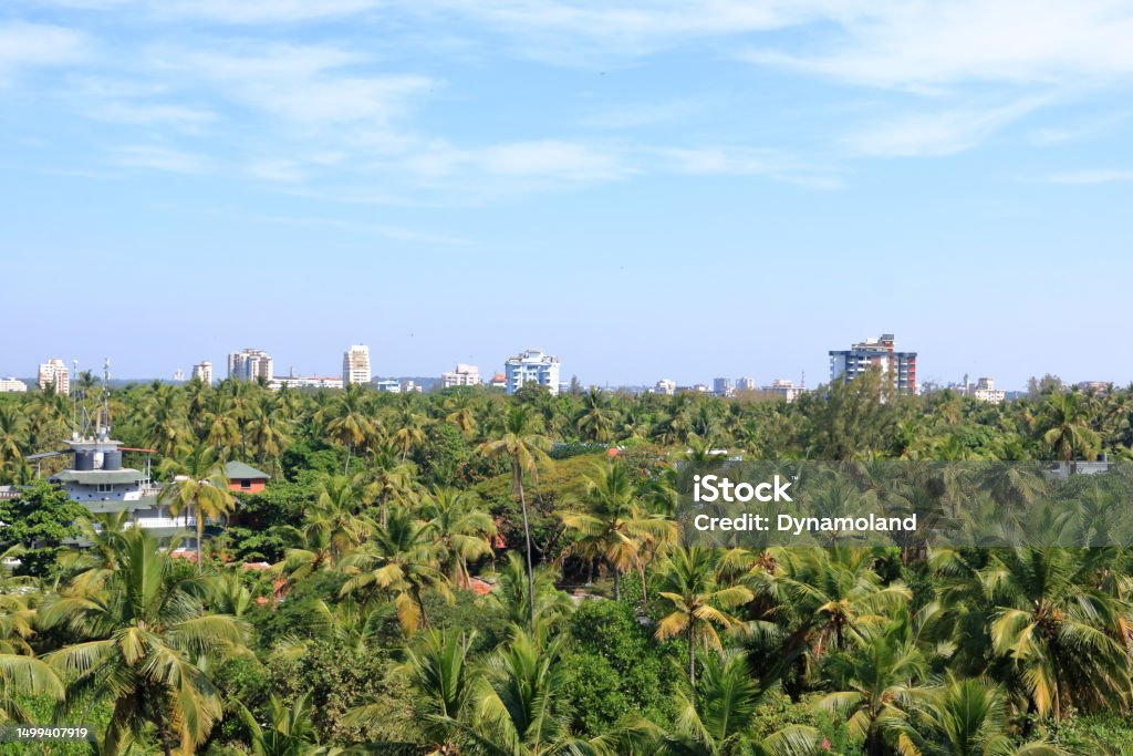 Kannur City의 아름다운 케랄라 자연 경관 코코넛 나무 건물과 바다 인도의 조감도 0명에 대한 스톡 사진 및 기타 이미지 ...