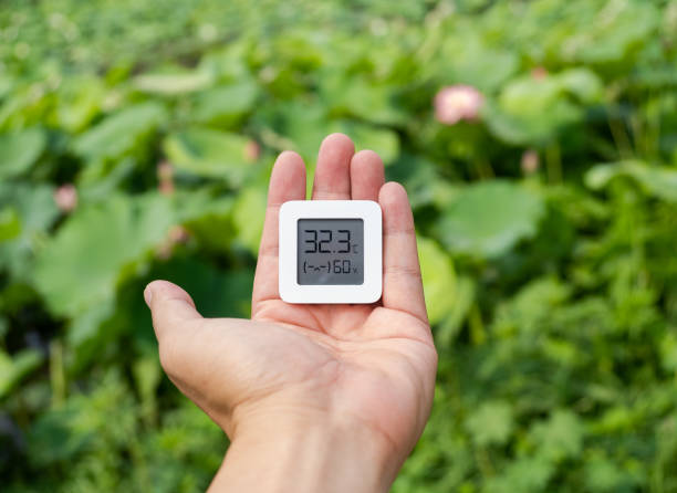 istock Hot Summer Outdoor,  Holding Thermometer Close-up 1499408584