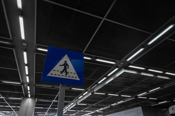 Traffic signs inside the station