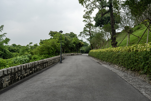 Concrete walkways in the park