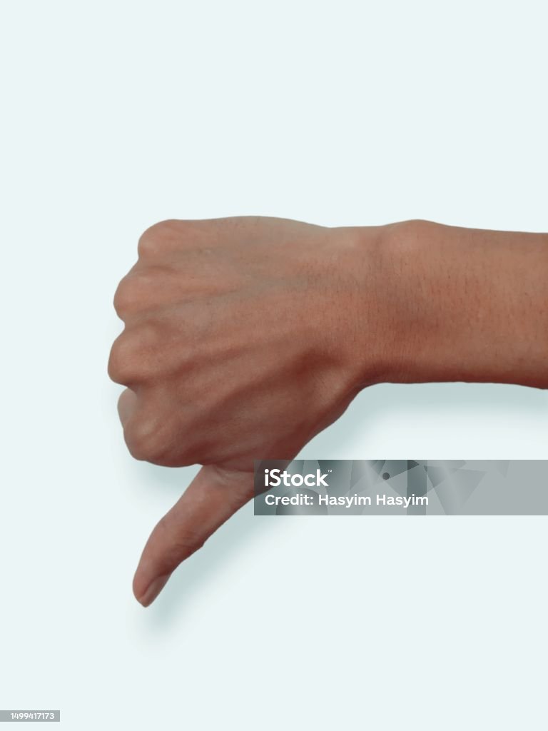 Hand Declining Downward Hand Gesture Stock Photo - Download Image Now - Adult, Adults ...