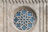 St Matthias Church stained glass rose window, Budapest, Hungary