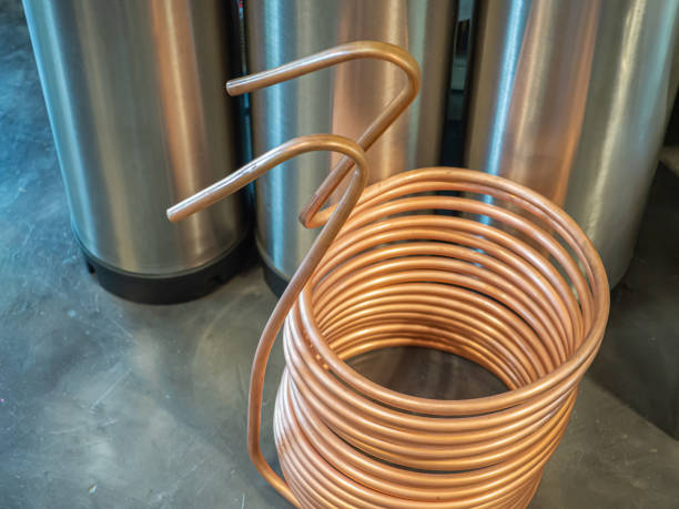 istock A copper immersion heat exchanger for use in the craft beer process. 1499419232