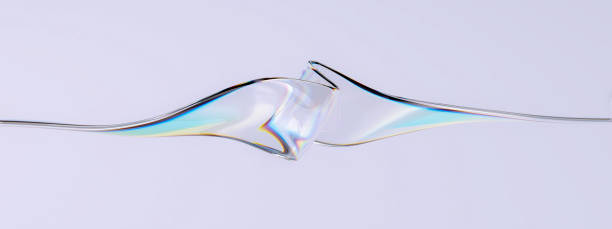 istock Abstract colorful gradient wave 3d rendering, chromatic dispersion and thin film spectral effect 1499420963