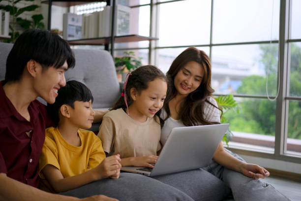 istock Parent , son and daughter live at home. 1499424089