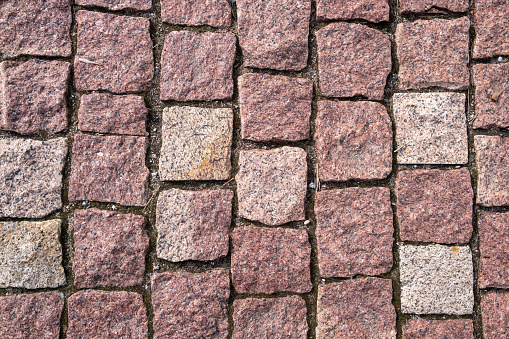 Granite paved road texture