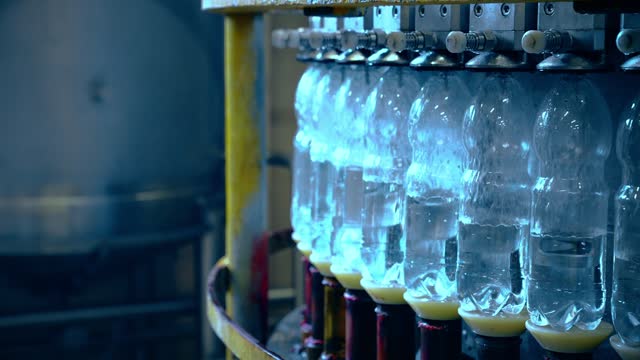 Production of drinking  mineral water in plastic bottles