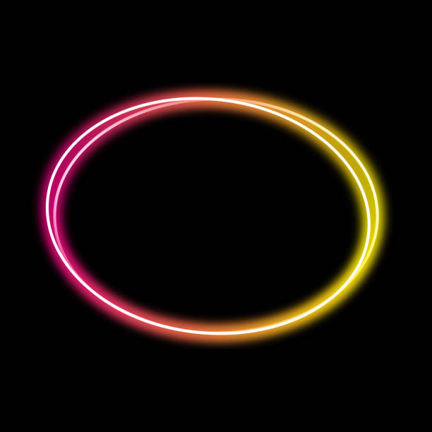 istock Neon colorful circle on black background 1499426268