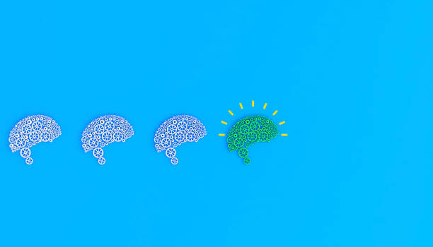 Brain Shape Consisting of Gears - Leadership and Idea Concept