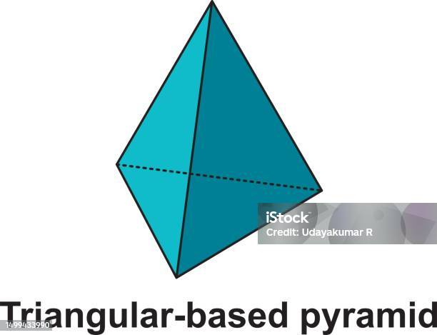 Abstract Triangularbased Pyramid With White Background Stock ...