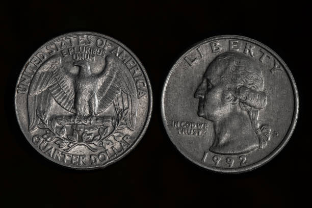 istock American money, Washington quarter dollar or silver 25 cent coin 1499443778
