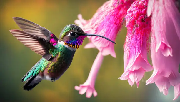 Photo of A Hummingbird’s Feast: A Macro Photo of a Flower