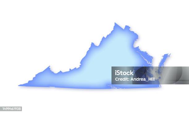 Blue Virginia Map Virginia Soft Blue Vector Map Illustration Stock Illustration ...