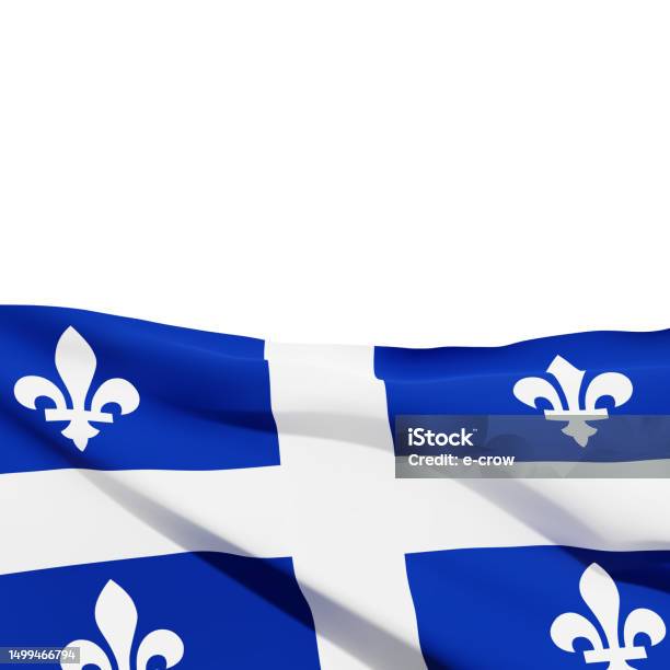 Quebec Color Quebec Flag Isolated On White Background Eps10 Stock Illustration ...