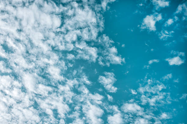 Blue sky clouds background. Beautiful landscape with clouds on sky