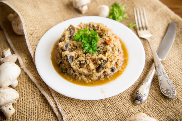 istock cooked bulgur with mushrooms, carrots and vegetables in a plate 1499467945