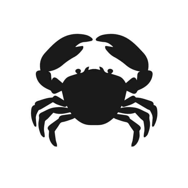 Crab icon illustration isolated vector sign symbol Crab silhouette. vector illustration of crab crab stock illustrations