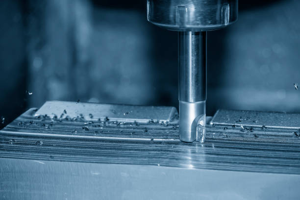 istock The CNC milling machine rough cutting the injection mold parts by indexable tools. 1499470975